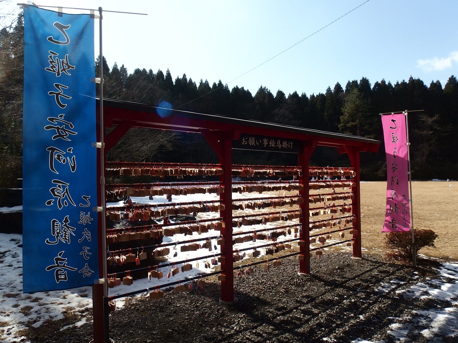 阿蘇の見頃の桜 子安河原観音 道の駅 阿蘇